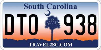 SC license plate DTO938