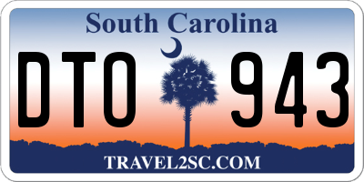 SC license plate DTO943