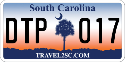 SC license plate DTP017