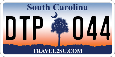 SC license plate DTP044