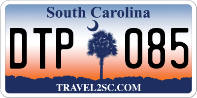 SC license plate DTP085