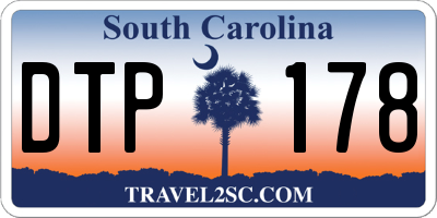 SC license plate DTP178