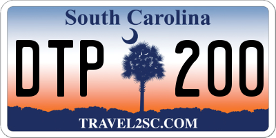 SC license plate DTP200