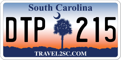 SC license plate DTP215