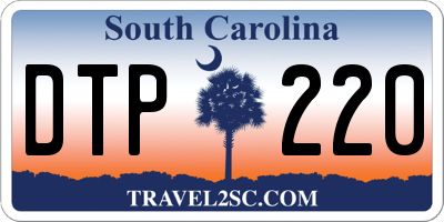 SC license plate DTP220