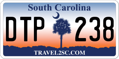 SC license plate DTP238