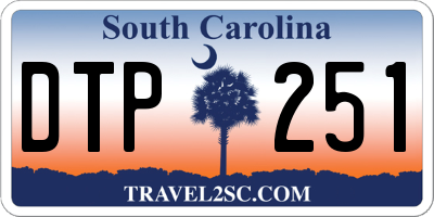 SC license plate DTP251