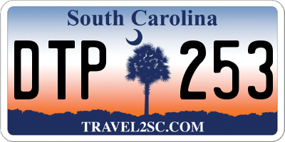 SC license plate DTP253