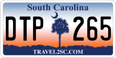 SC license plate DTP265