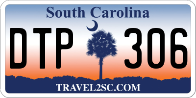 SC license plate DTP306