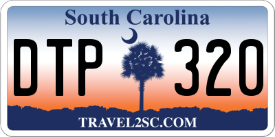 SC license plate DTP320