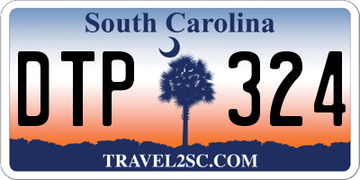SC license plate DTP324