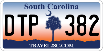 SC license plate DTP382