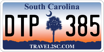 SC license plate DTP385