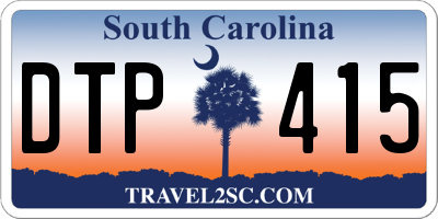 SC license plate DTP415