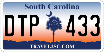 SC license plate DTP433