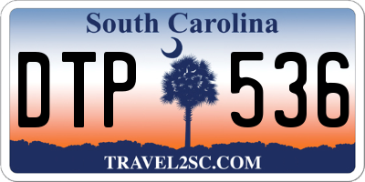 SC license plate DTP536