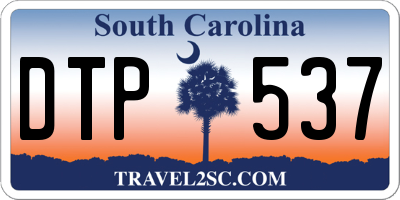 SC license plate DTP537