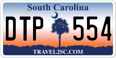 SC license plate DTP554