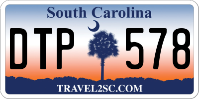 SC license plate DTP578