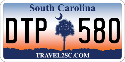 SC license plate DTP580