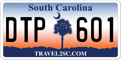 SC license plate DTP601