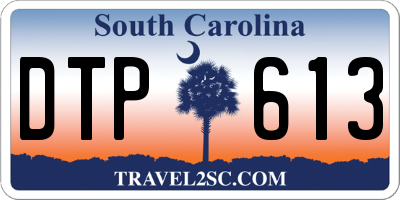 SC license plate DTP613