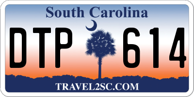 SC license plate DTP614