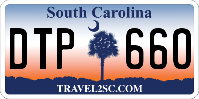 SC license plate DTP660