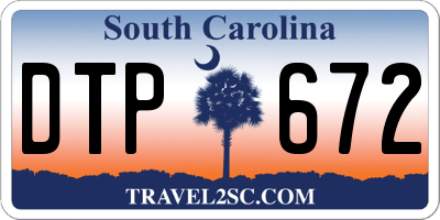 SC license plate DTP672