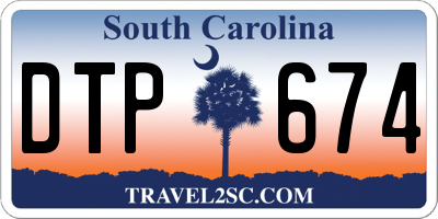 SC license plate DTP674