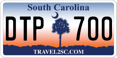 SC license plate DTP700