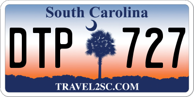 SC license plate DTP727