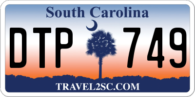 SC license plate DTP749