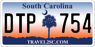 SC license plate DTP754