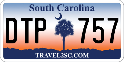 SC license plate DTP757