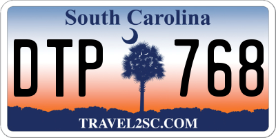 SC license plate DTP768