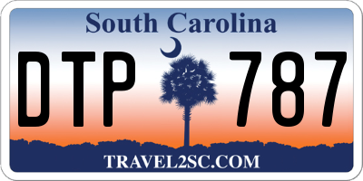 SC license plate DTP787