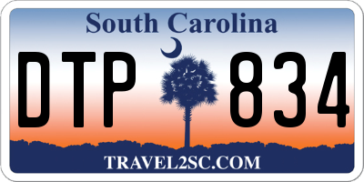 SC license plate DTP834