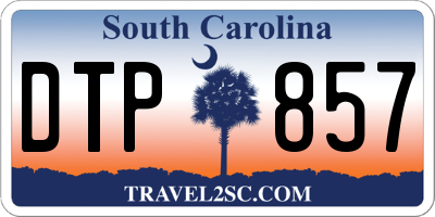SC license plate DTP857
