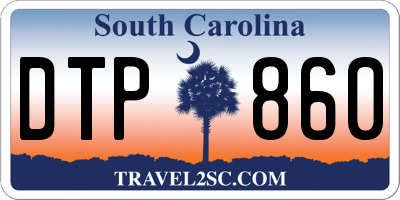 SC license plate DTP860