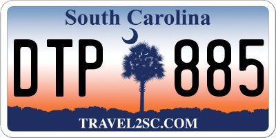 SC license plate DTP885