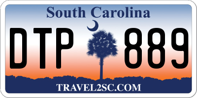 SC license plate DTP889