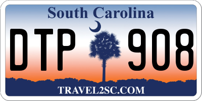 SC license plate DTP908