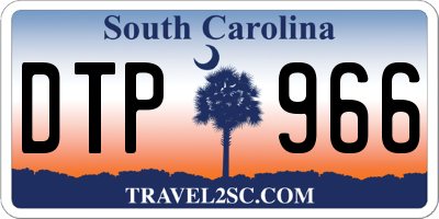 SC license plate DTP966