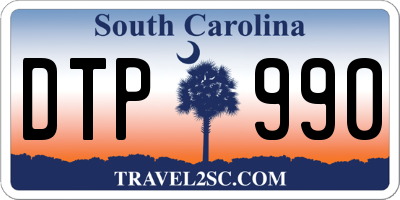 SC license plate DTP990