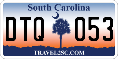 SC license plate DTQ053