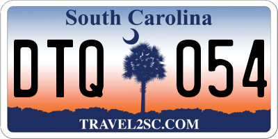 SC license plate DTQ054