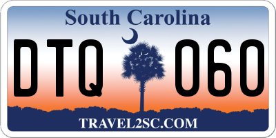 SC license plate DTQ060