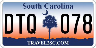 SC license plate DTQ078